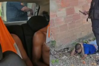 Entregadores vendados após sequestro em Itaguaí