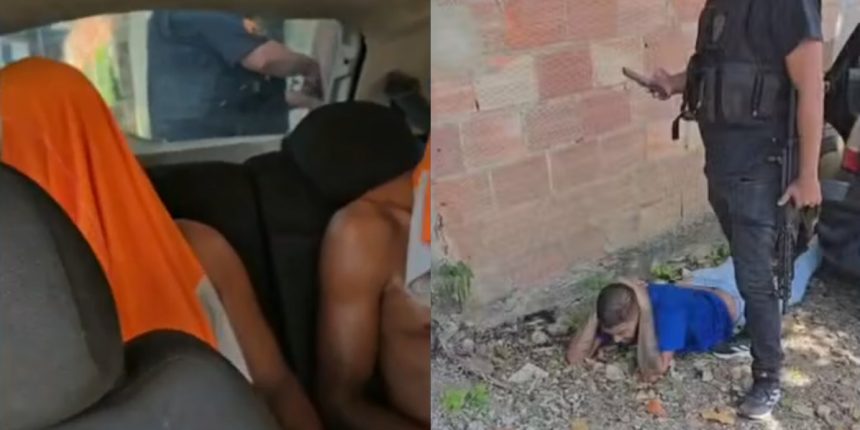 Entregadores vendados após sequestro em Itaguaí