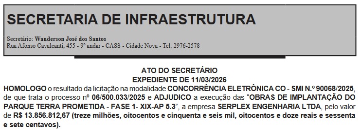 Paes lança obras do Parque Terra Prometida, em Santa Cruz; contrato com a empresa que venceu a licitação será de R$ 13,8 milhões 62 terra prometida