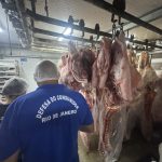 Agentes do Procon-RJ e da Sedcon em frigorífico de mercado
