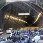 Entrada do túnel da Covanca interditada