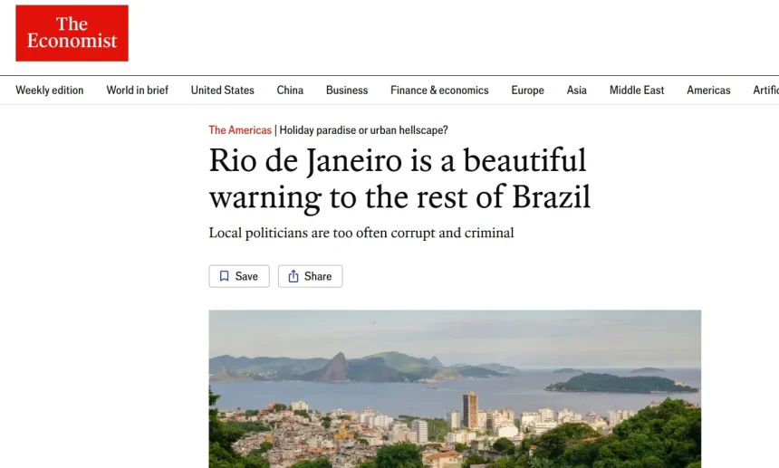 Crise política no estado do Rio repercute na revista britânica The Economist: 'Selva urbana de crime e corrupção'