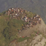 turistas "ilhados" no Morro Dois Irmãos após subirem pela trilha do Vidigal