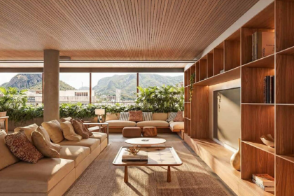 Projeto de apartamento no prédio Bruma, no Leblon