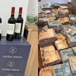 Vinhos e dinheiro apreendidos em operação da PF que mira esquema de propinas no Prtro do Rio