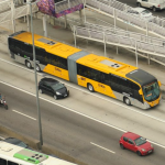 Linha do BRT, que passa a fazer integração com ônibus intermunicipais da Baixada