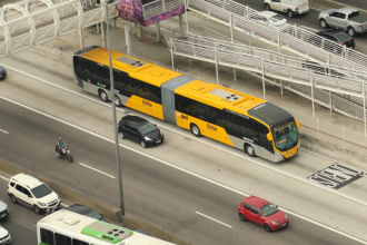Linha do BRT, que passa a fazer integração com ônibus intermunicipais da Baixada