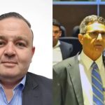 Do lado esquerdo, Deivis Marcon Antunes, ex-presidente do Rioprevidência ; do lado direito, Eucherio Lerner Rodrigues, ex-diretor
