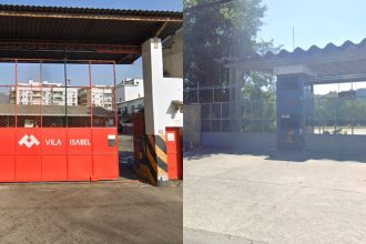 Fachadas das garagens de ônibus desapropriadas no Rio