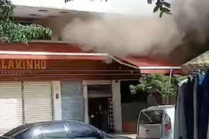 Incêndio no bar Colarinho assusta moradores de Botafogo; veja o vídeo
