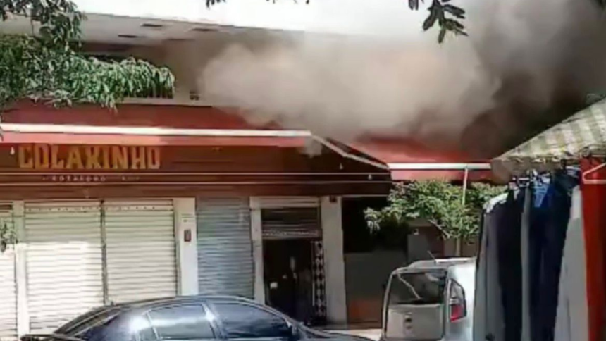 Incêndio no bar Colarinho assusta moradores de Botafogo; veja o vídeo