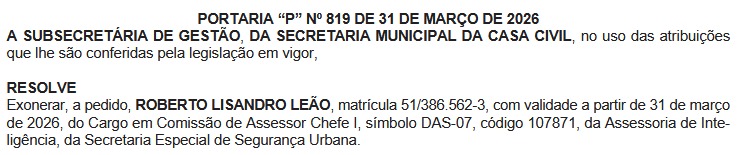 Ponte Rio-Guanabara: servidor exonerado hoje pela prefeitura assume Segurança Institucional do governo do estado a convite de Ricardo Couto 62 WhatsApp Image 2026 04 01 at 06.07.15