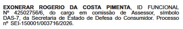 Governador interino, desembargador Ricardo Couto exonera Gutemberg Fonseca da Secretaria de Defesa do Consumidor do estado 63 WhatsApp Image 2026 04 01 at 08.11.26 2