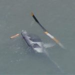 Helicóptero caiu na Praia da Barra da Tijuca