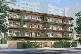 O projeto do edifício Cora, na Gávea, uma das construções paradas pela Inti Empreendimentos