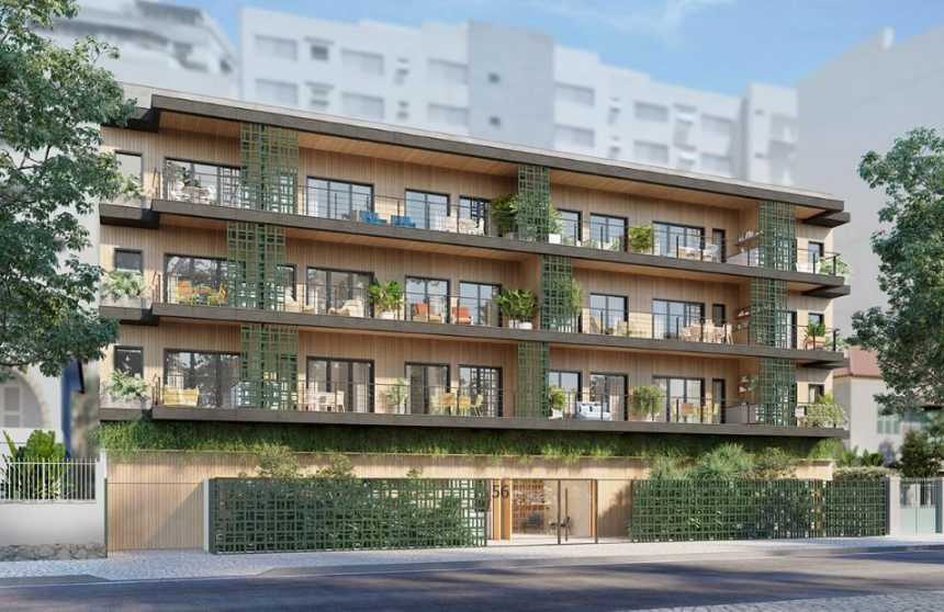 O projeto do edifício Cora, na Gávea, uma das construções paradas pela Inti Empreendimentos