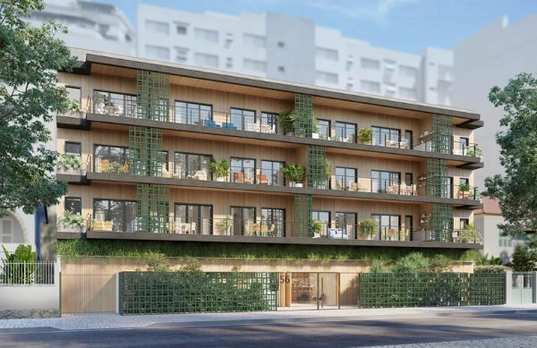O projeto do edifício Cora, na Gávea, uma das construções paradas pela Inti Empreendimentos