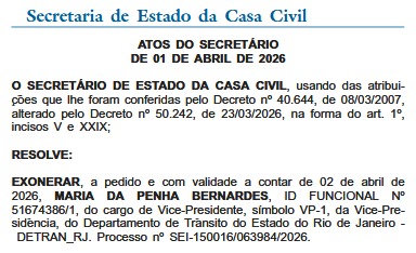 Penha Bernardes, de Araruama, deixa vice-presidência do Detran para concorrer a deputada estadual pelo União Brasil 62 WhatsApp Image 2026 04 06 at 08.26.35