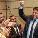 Carlo Caiado (PSD) comemorando a eleição para presidente da Câmara do Rio