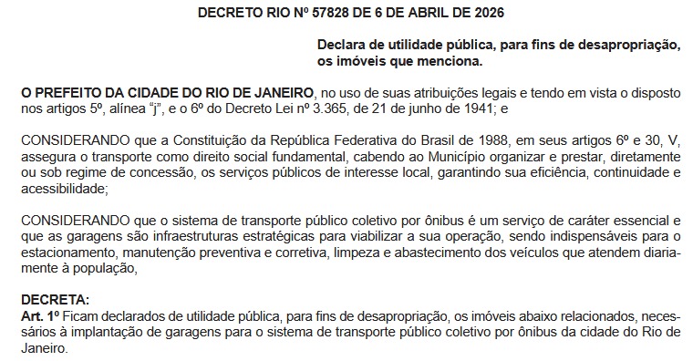 Cavaliere desapropria garagens da Braso Lisboa, da Vila Isabel e de outras 17 empresas de ônibus no Rio 62 WhatsApp Image 2026 04 07 at 07.01.14