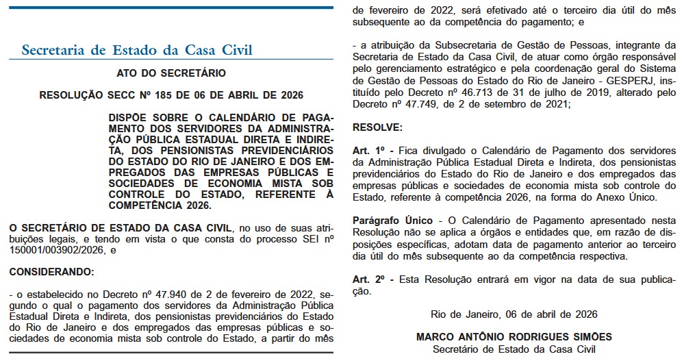 Governo do estado divulga calendário de pagamentos para 2026; primeira parcela do 13º será em junho 63 WhatsApp Image 2026 04 07 at 08.10.35