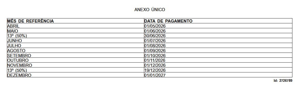 Governo do estado divulga calendário de pagamentos para 2026; primeira parcela do 13º será em junho 64 WhatsApp Image 2026 04 07 at 08.10.36