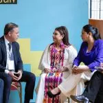 Rodrigo Neevs em encontro com Clara Brugada para manifestar apoio na campanha pela presidência da rede global de prefeituras