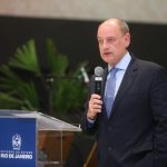 O presidente do Tribunal de Justiça e governador interino, Ricardo Couto, discursa na inauguração do MIS