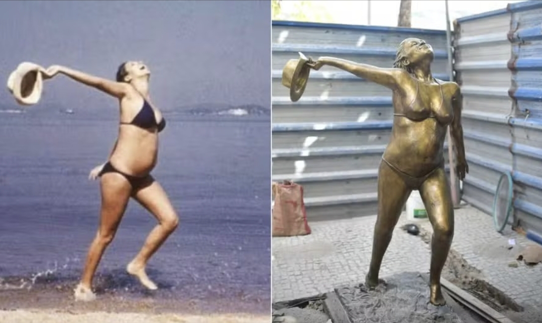 Símbolo da resistência feminina, Leila Diniz é homenageada com escultura na orla da Praia de São Francisco, em Niterói