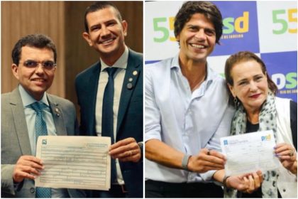 Chico Machado com Douglas Ruas e Carla Machado com Pedro Paulo, os novos domicílios eleitorais dos antigos aliados de Rodrigo Bacellar