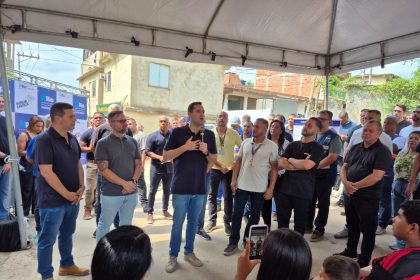 O prefeito Eduardo Cavaliere lança obras do Morar Carioca na Ilha do Governador