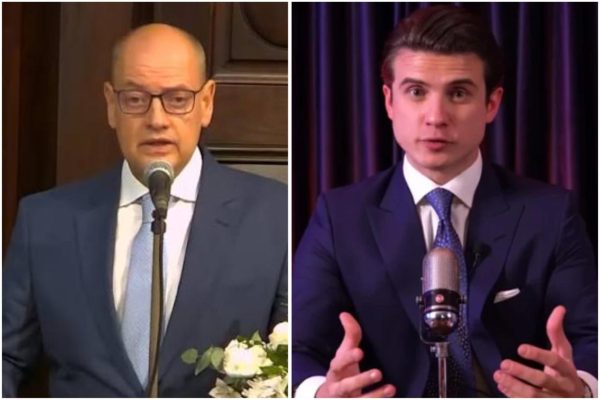 O desembargador Ricardo Couto e o pré-candidato a governador pelo Novo, André Marinho