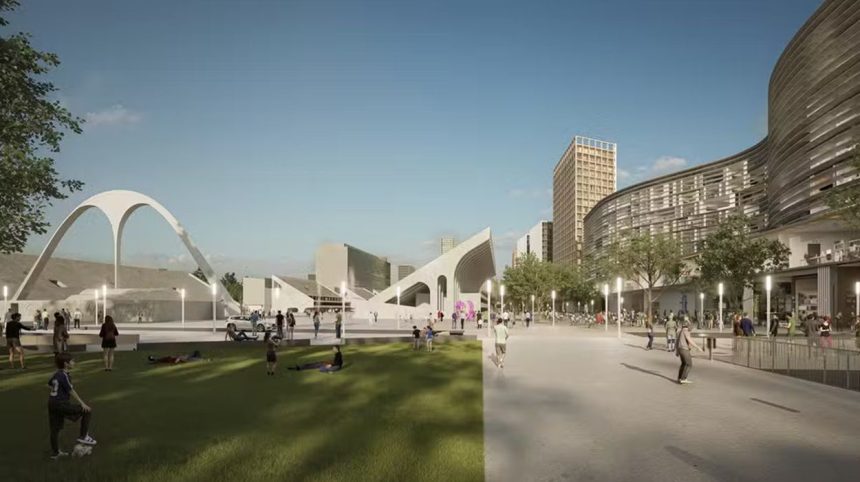 Como deve ficar a área em torno do Sambódromo com a derrubada do Elevado 31 de março para a implantação do Praça Onze Maravilha