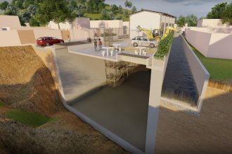 Projeto digital do reservatório do Rio Piraquara, em Realengo