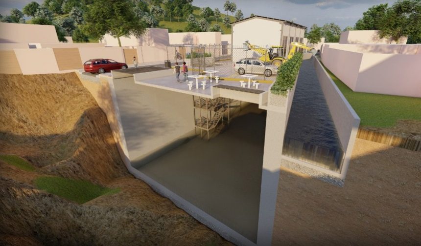 Projeto digital do reservatório do Rio Piraquara, em Realengo