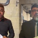 assessor Matheus Affonso e advogado Jeanderson Kozlowsky, após discussão na Câmara do Rio