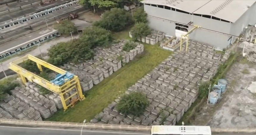 fábrica de aduelas ao lado da Estação Leopoldina