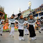 Liesa Mirim; integrantes da escola de samba mirim Herdeiros da Vila