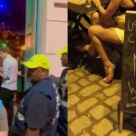 Bar Partisan, na Lapa, com placa de discriminação