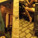 Placa na entra do bar Partisan, na Lapa