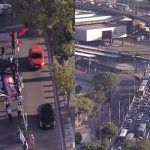 manifestação de servidores na Avenida Francisco Bicalho