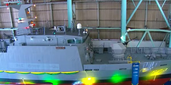 Marinha apresenta novo navio de guerra brasileiro, o ‘Mangaratiba’, em cerimônia no Rio de Janeiro nesta segunda (27)