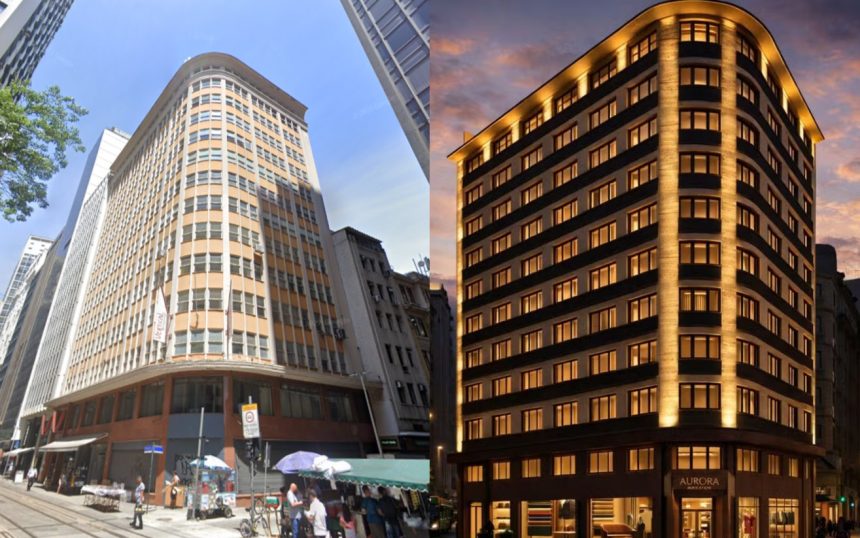 projeto de residencial no vertical shopping, na rua sete de setembro, no Centro do Rio