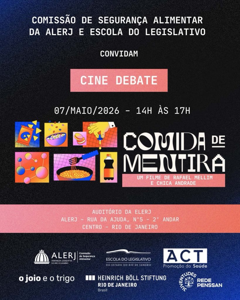 A gente precisa falar sobre o que esta no nosso prato. 🍽️No dia 7 de maio na ALERJ vamos real