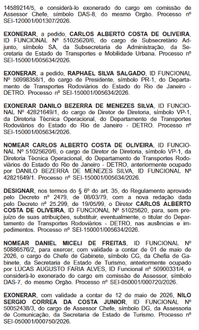 Canetada de Ricardo Couto atinge cúpula de Detro-RJ, Proderj e Secretaria de Planejamento 63 Captura de tela 2026 05 13 082302
