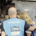Agentes da Prefeitura do Rio à serviço da Secretaria de Envelhecimento Saudável e Qualidade de Vida (SEMESQV)