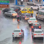 congestionamento em São Cristóvão após alto índice de chuva