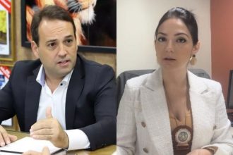 André Português e a delegada Thaianne Moraes