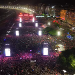 Trecho de filmagem de drone de um dos shows do Todo Mundo no Rio