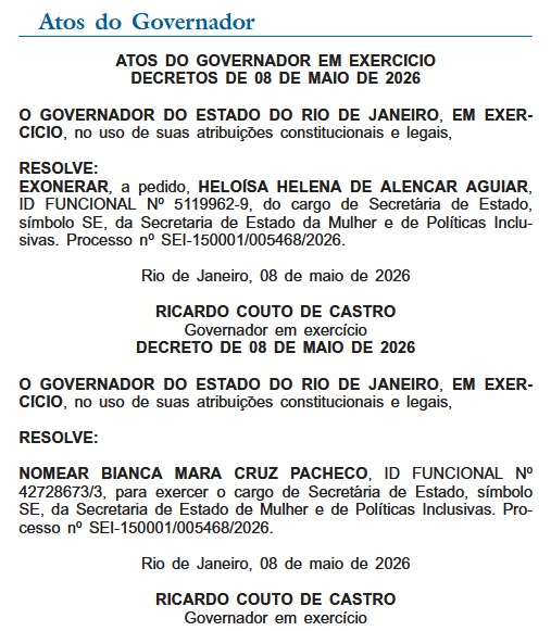 Ricardo Couto faz aceno para grupo de Castro e nomeia irmã do presidente do TCE-RJ, Márcio Pacheco, para comandar nova secretaria 62 WhatsApp Image 2026 05 11 at 08.04.29